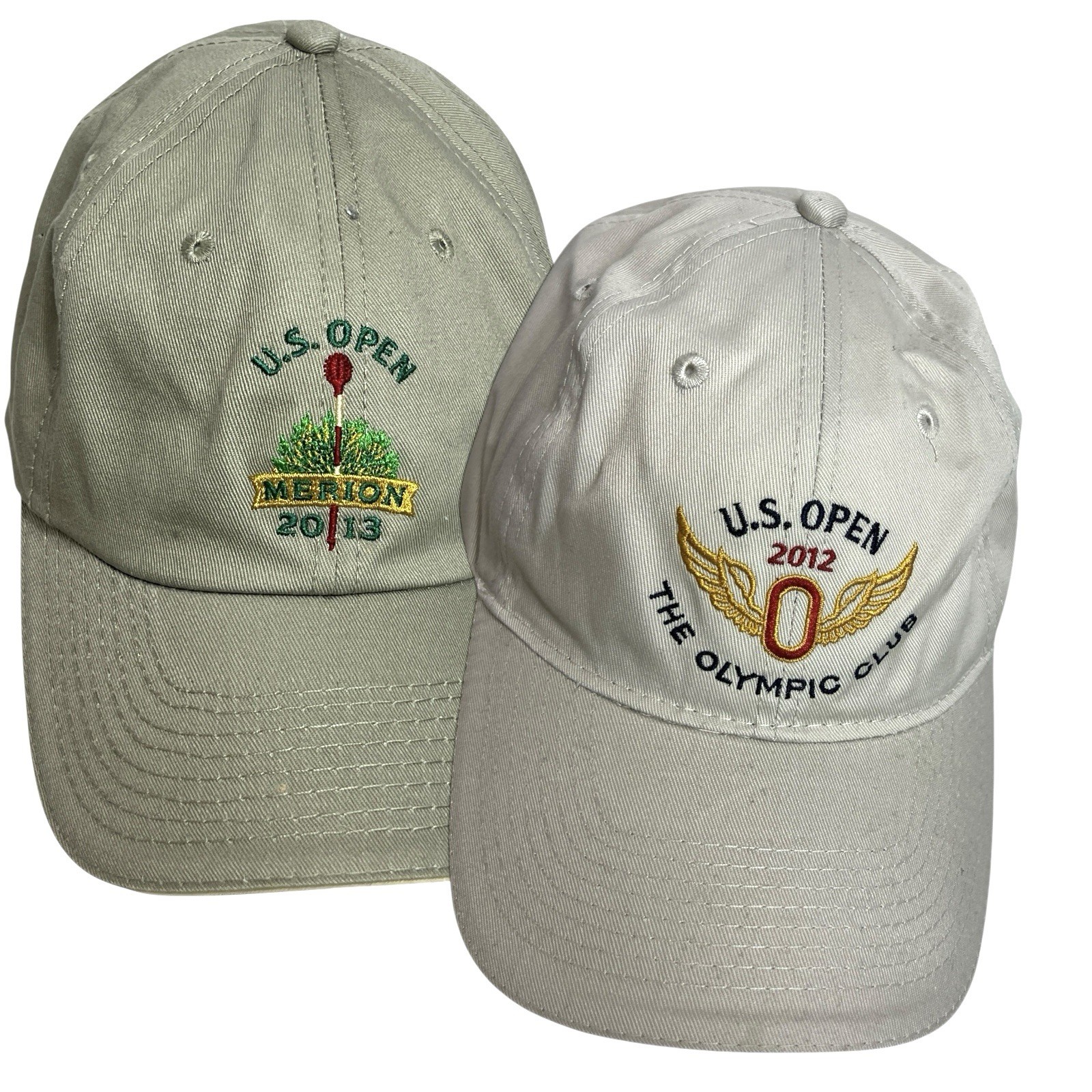 US Open Golf 2012 Marion & 2013 The Olympic Golf USGA Member Caps Hats