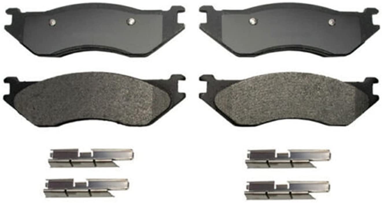 Front Ceramic Brake Pads w/Hardware for Dodge Ram 1500 Durango