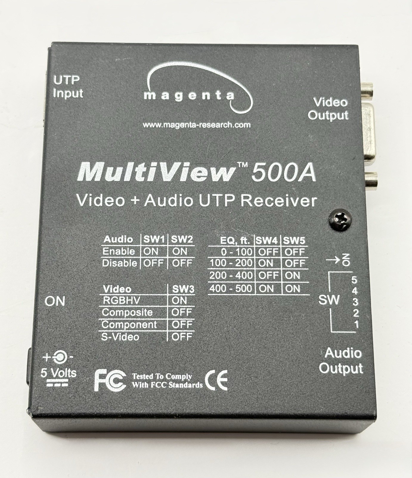 Magenta Multiview 500A Video + Audio UTP Receiver 400R3540-01