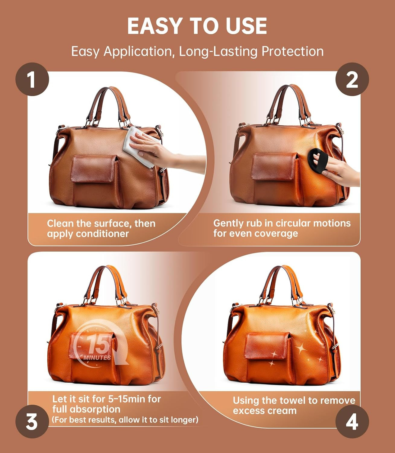 Leather Conditioner 2 Pack All-In-One Care Treatment Couch Sofa Furniture Purses