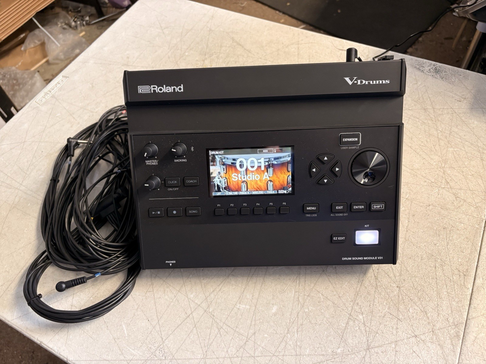 Roland V31 V-Drums Electronic Drum Sound Module With Wire Harness And Mount