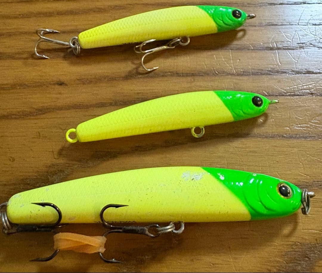 LUCKY CRAFT Wonder Popular Colors etc. Scratched Fishing Lure Hard Set of 3