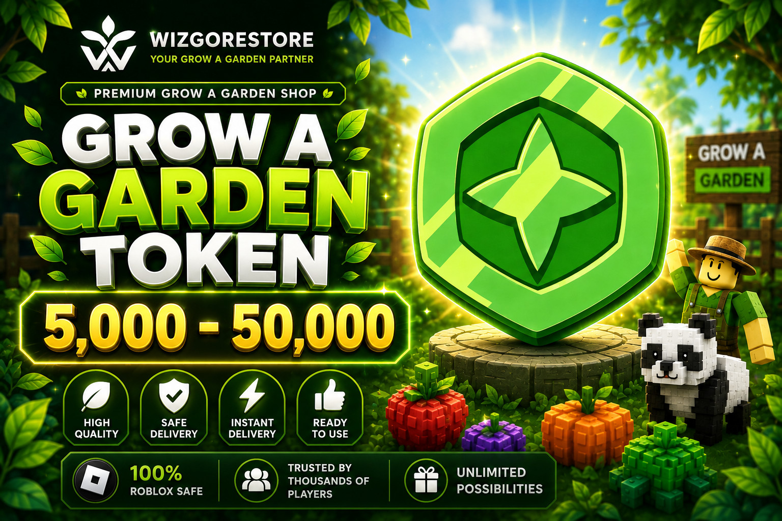 TOKENS 5,000 - 50,000 | Grow A Garden | CHEAP, TRUST & FAST DELIVERY