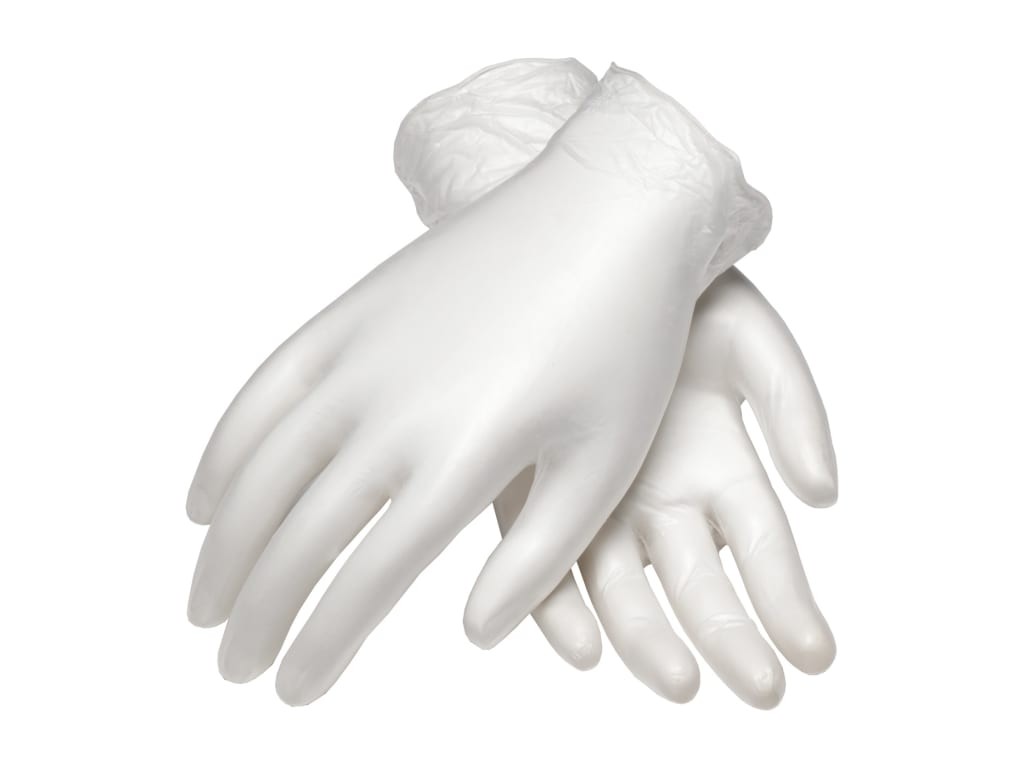 PIP 100-2824/S - Class 10 Cleanroom Vinyl Glove w Textured Grip 9.5 inch Sm Pack