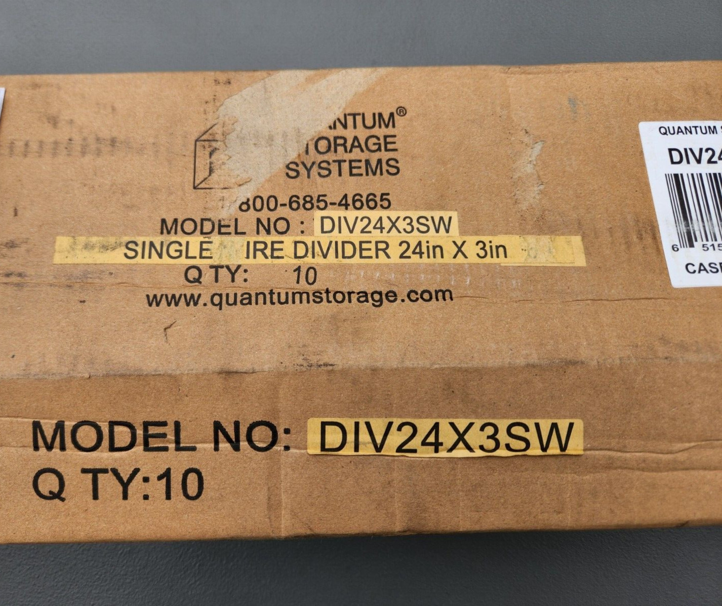 (10 pk) Quantum Storage Systems WCSD-0224, DIV24X3SW Divider