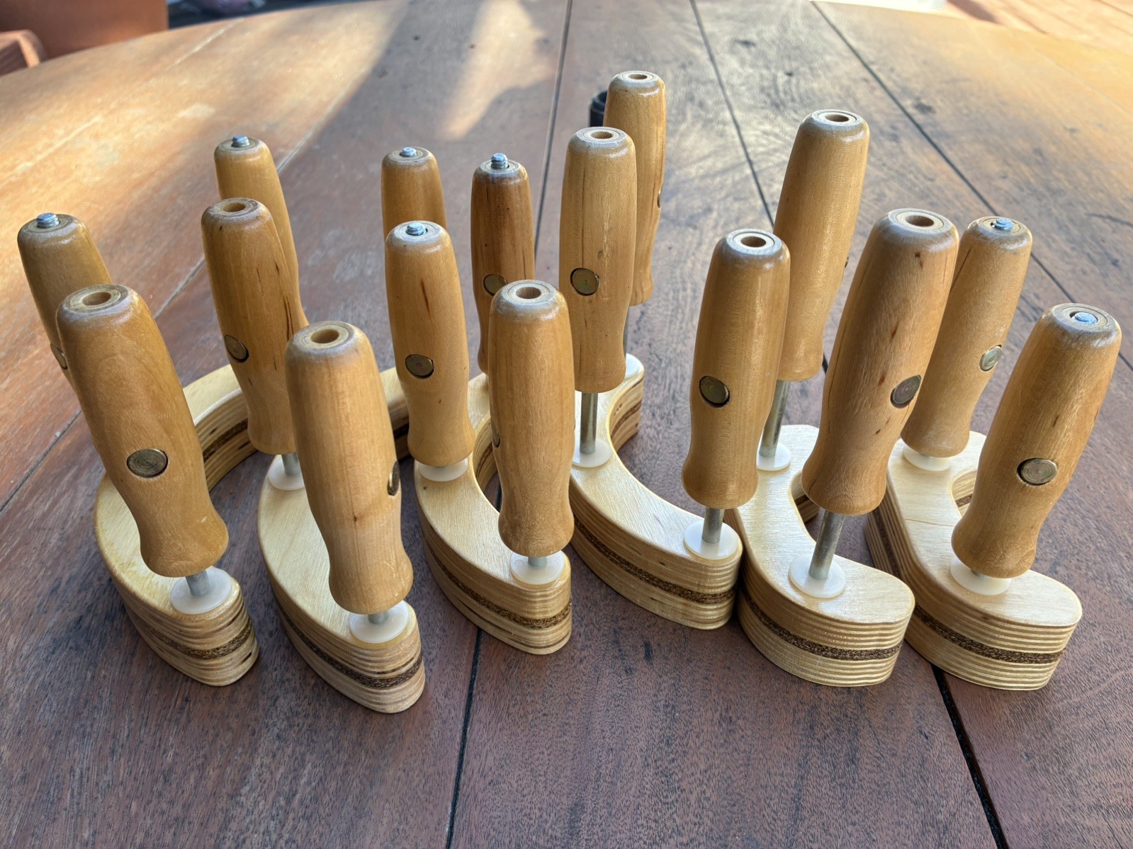 High quality 6 piece Set Of Wood Viola or Violin Clamps for Luthier Repair