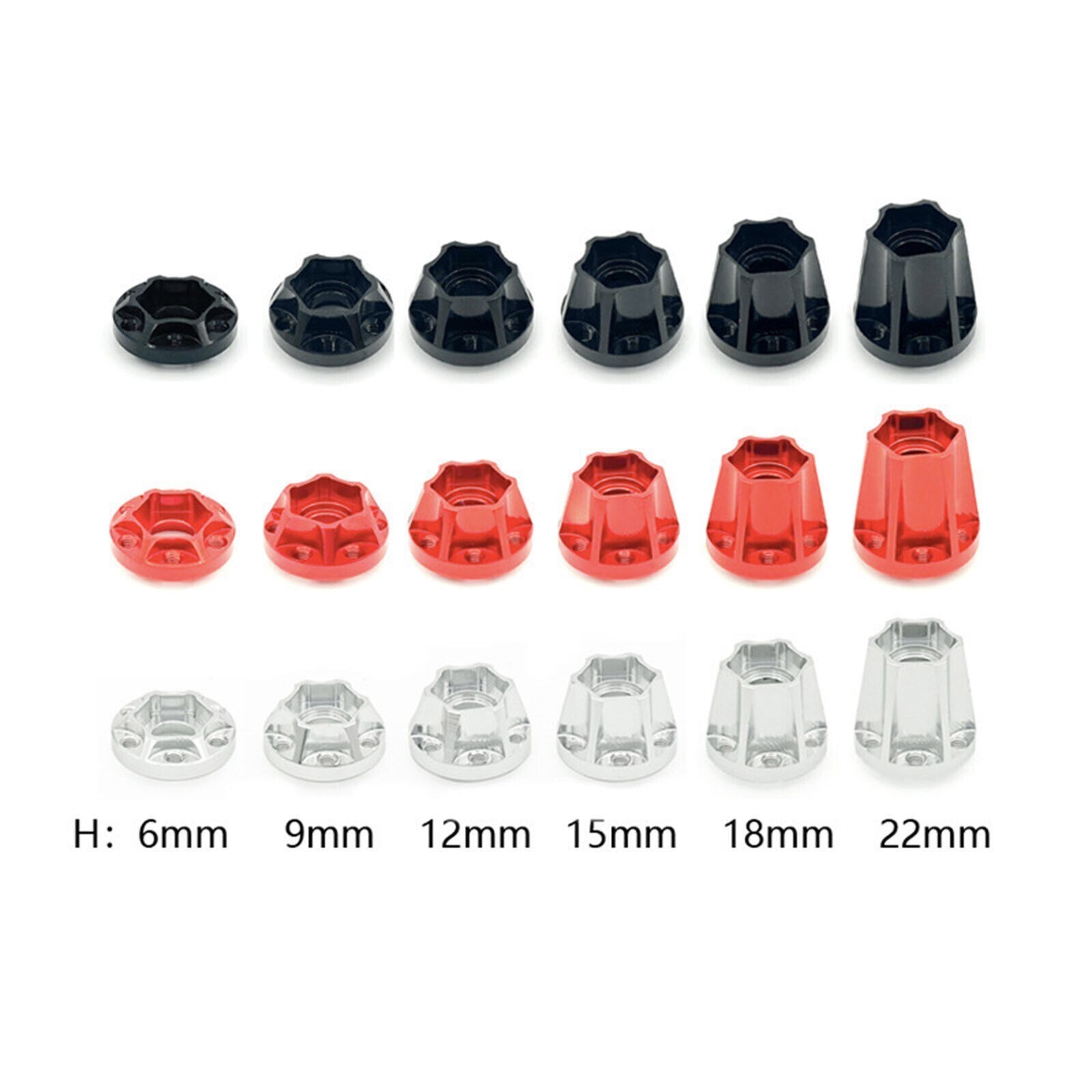 1.9/2.2 Inch Wheel Hub Coupler Wheels Extension Adapter for SCX10 VP RC Car
