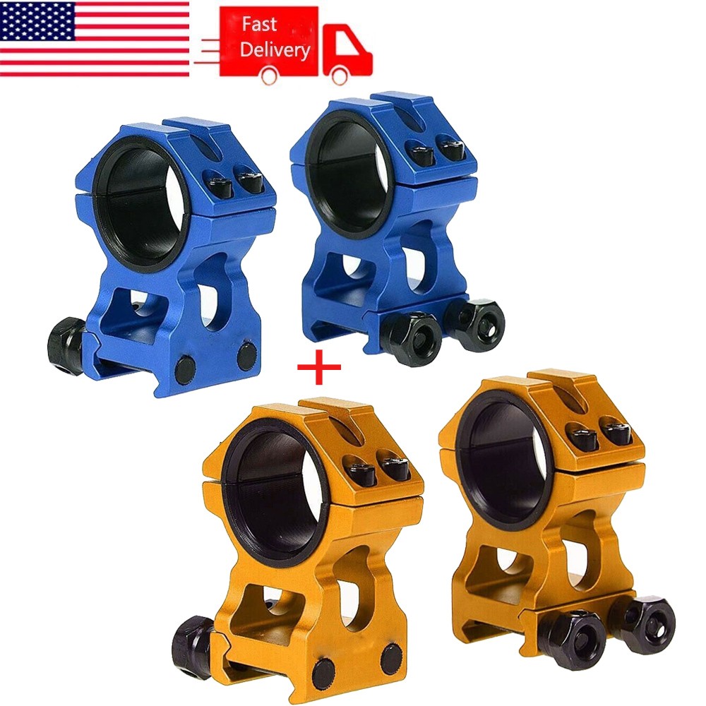2Pairs 25.4/30MM Scope Ring Picatinny Rail High Profile Mount for 20mm Rail US