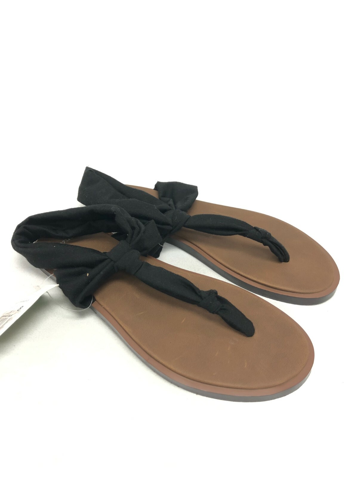 Sanuk Women's Yoga Sling Ella LX Black Sandals Flip Flops 1091449