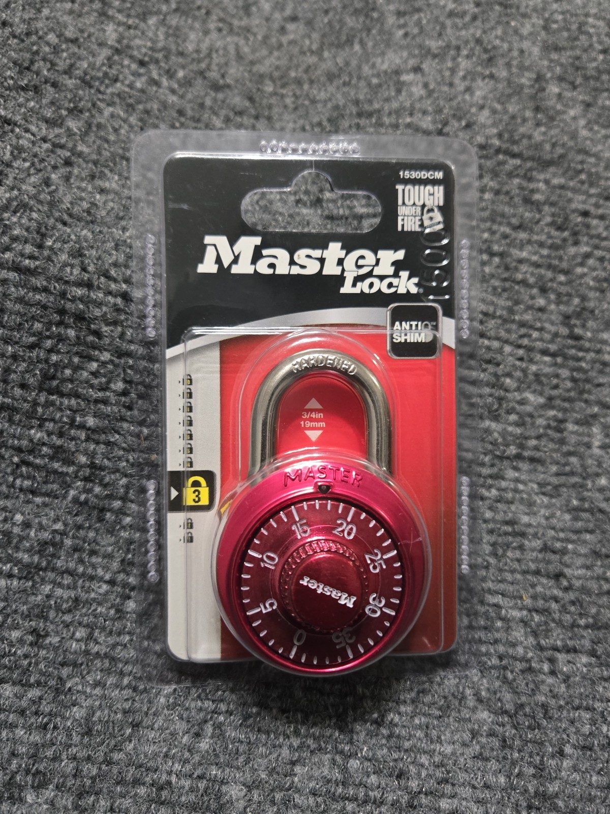 Master 1530DCM Combination Padlock Pink Steel Indoor Outdoor Not Resettable
