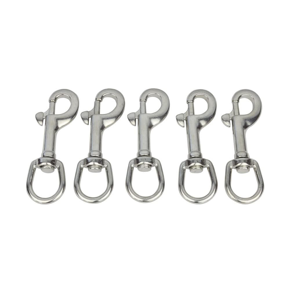 5 PCS Marine Grade Single Ended Trigger Clips Heavy Duty Diving Snap Hooks
