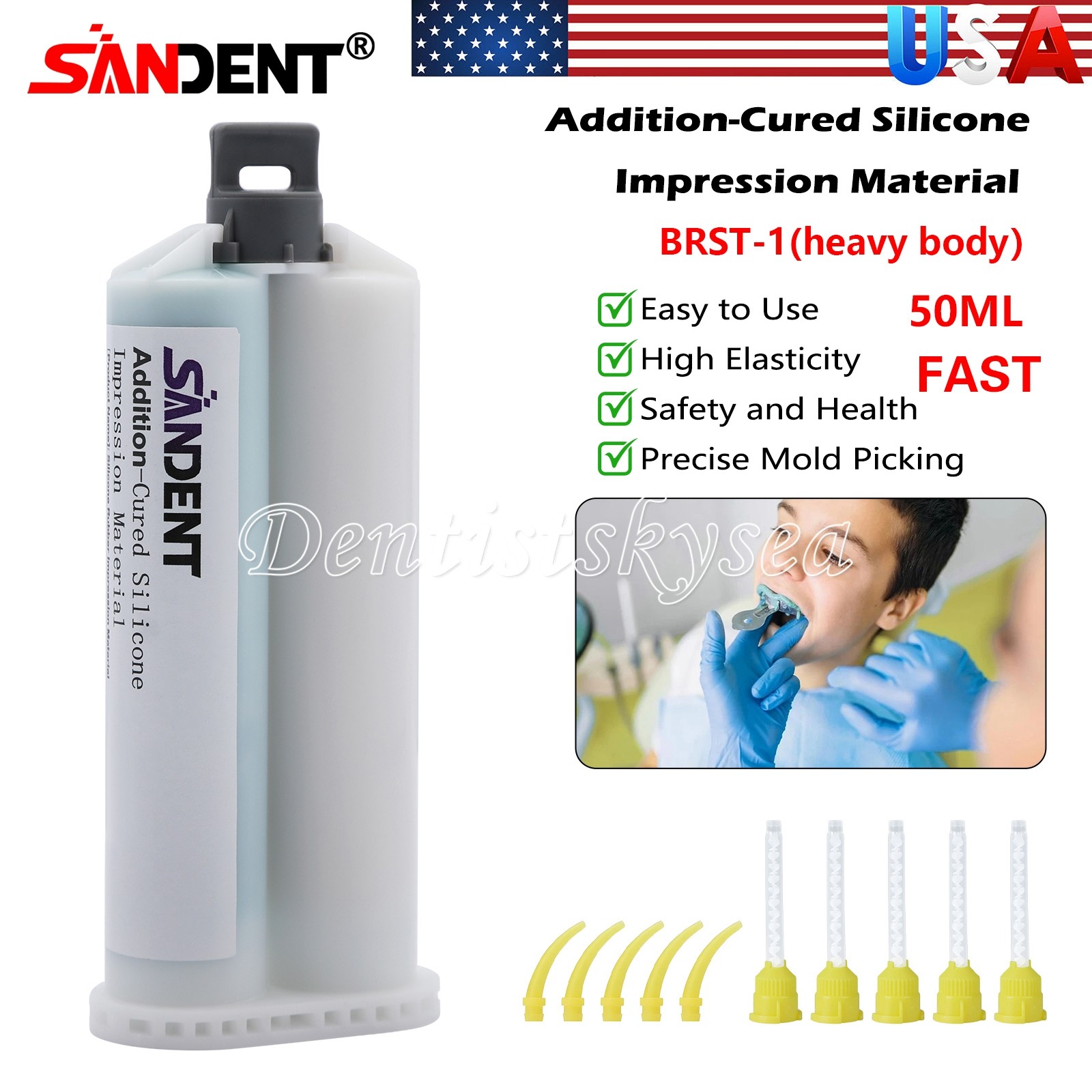 Dental Elastomeric Impression Putty Soft Silicone Material SANDENT