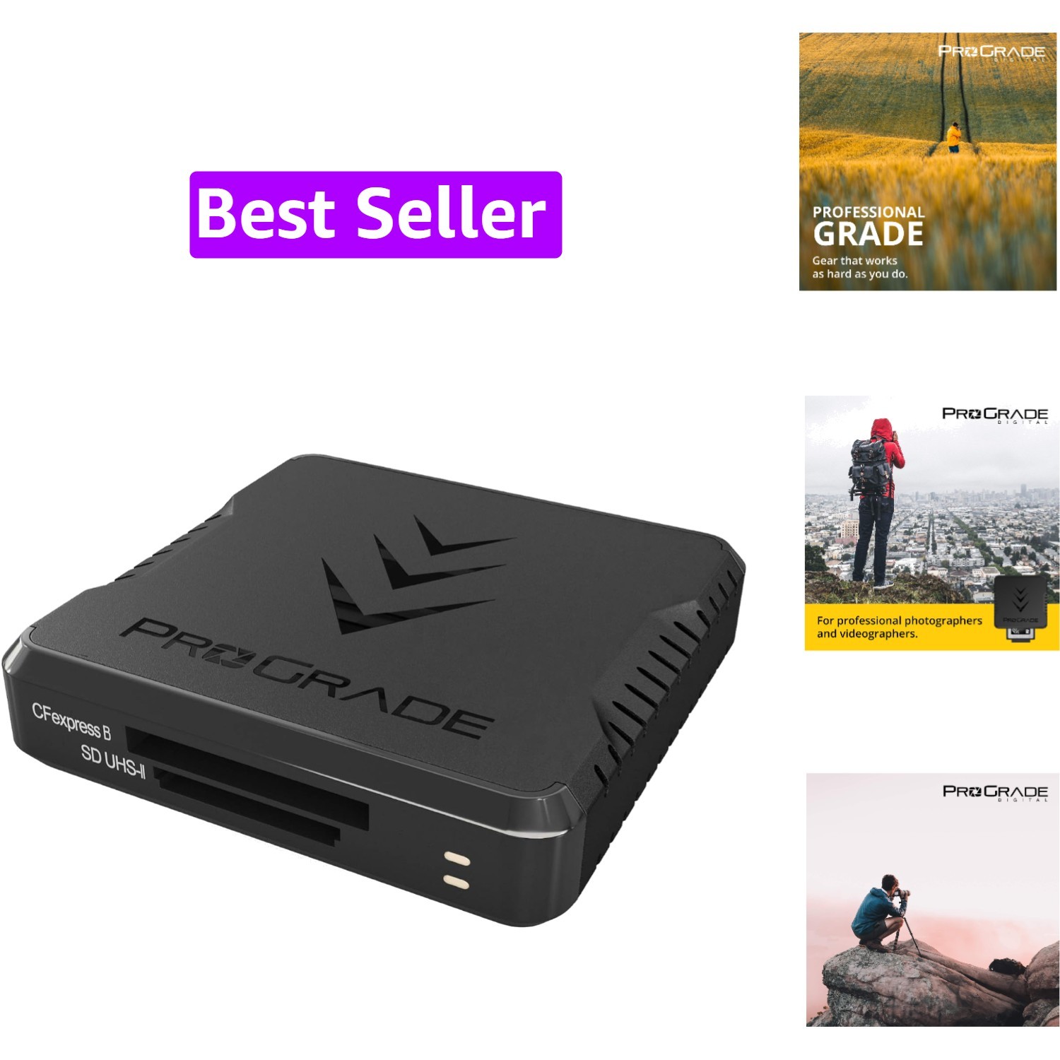 CFexpress Type B and SD UHS-II Dual-Slot Memory Card Reader by | USB 3.2 Gen ...
