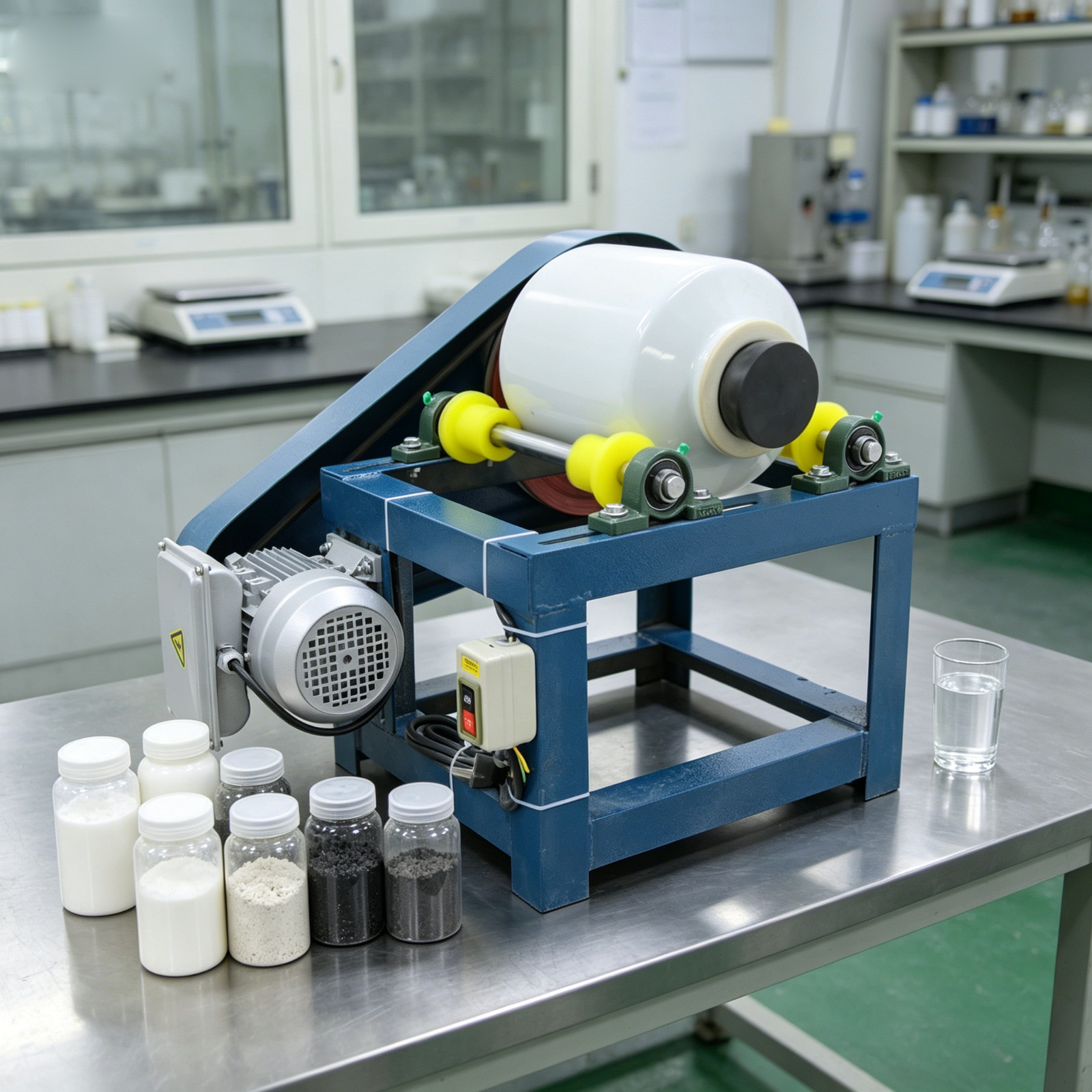 5L Laboratory Ball Mill 550W 220V Horizontal Drum Grinder for Glaze Paint Powder