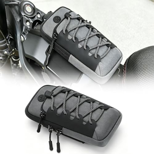 Phone Bag for Ebike, Multi-functional Motorcycle Front Frame Bag for Gray