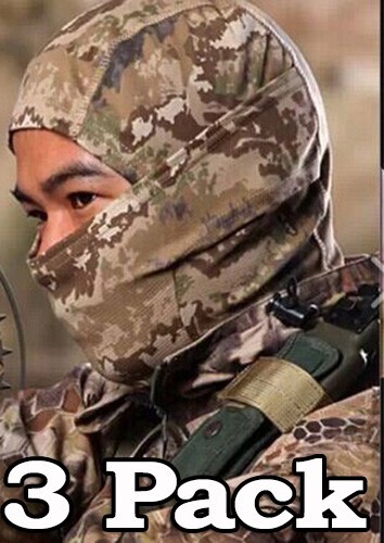 3 PACK Camouflage Men's Balaclava Face Ski Mask UV Wind Protection CADPAT CAMO