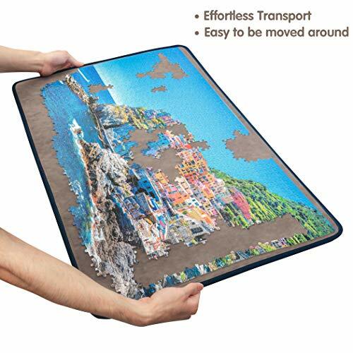 JIGSAW PUZZLE BOARD Portable Mat with Dustproof Cover Storage Saver Gray TEKTALK