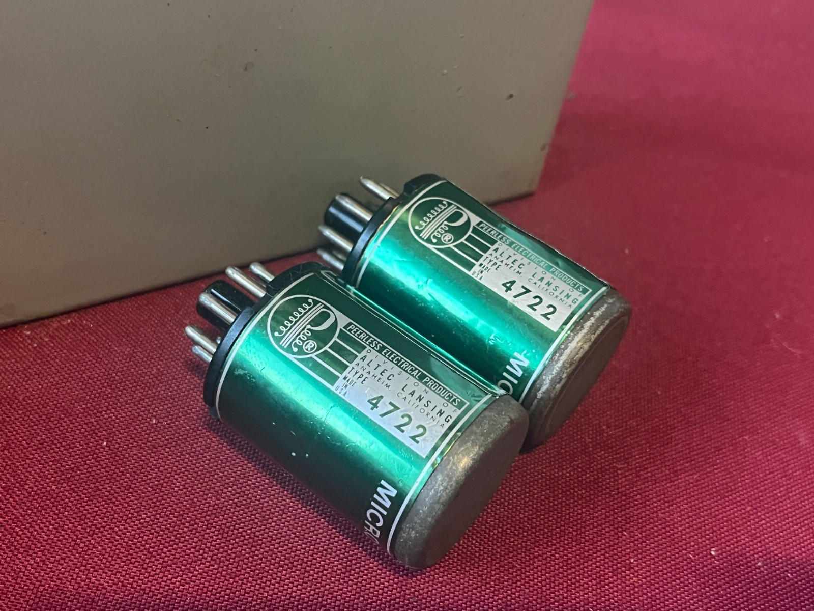 Matched PAIR Peerless 4722 Plug-In Step-Up Microphone MC Transformers