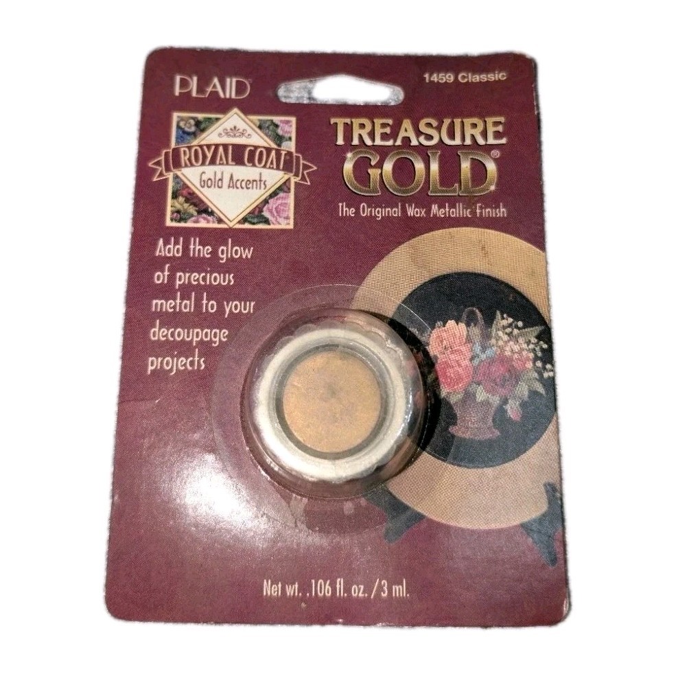 Plaid Treasure Gold The Original Wax Metallic Finish # 1459 Classic Vtg 1995