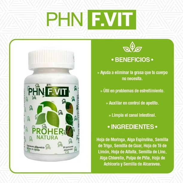 PROHER NATURA PHN Figure F VIT 100% NATURAL QUEMADOR DE GRASA 90 Capsules (New)