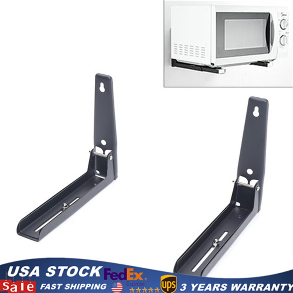 Heavy Duty Microwave Bracket Wall Mounted Rack Stainless Steel Shelf Adjustable