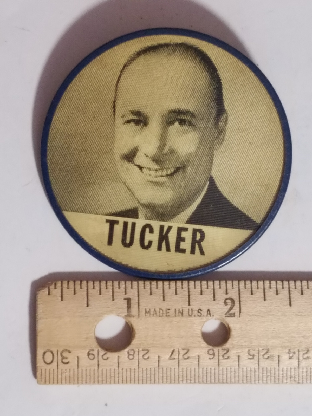 Stevenson Tucker Flasher Pinback & Tucker Tab