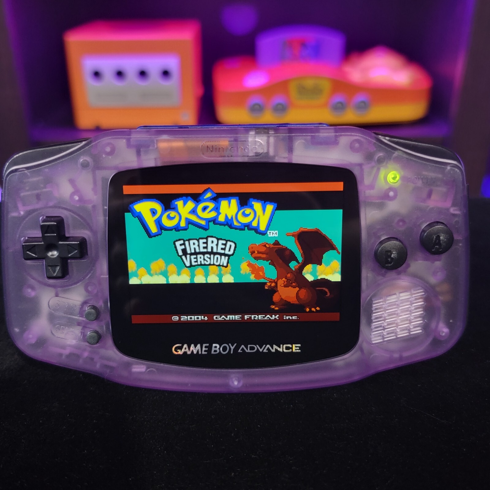 Atomic Purple GameBoy Advance GBA Console with iPS Backlight Backlit LCD
