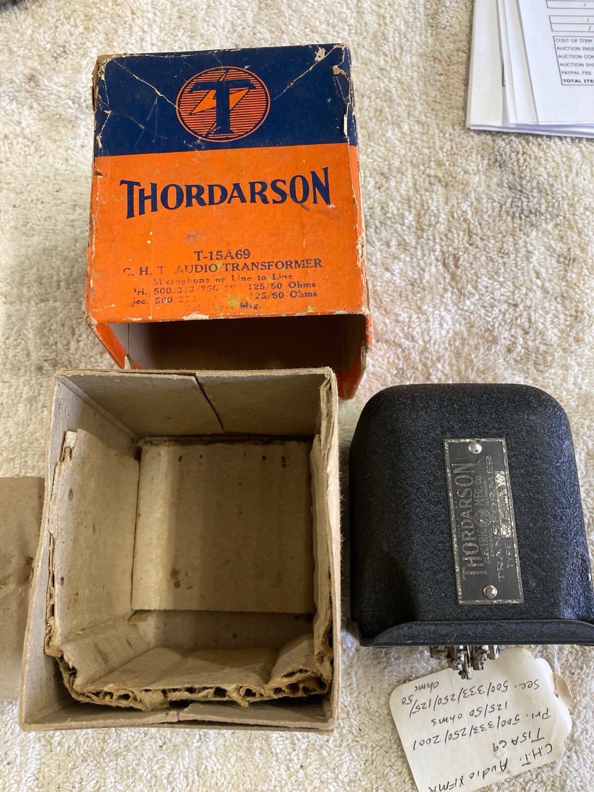 Thordarson T-15A69 Line to Line or Mic Transformer