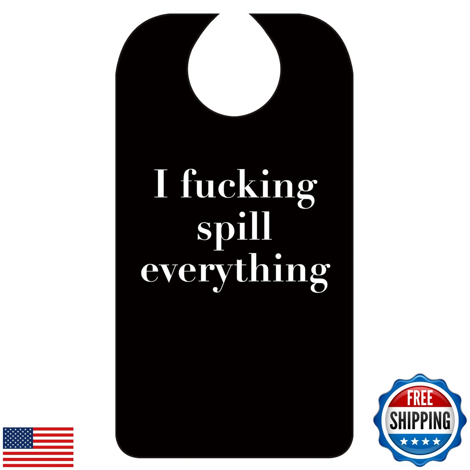 Funny Adult Bibs for Men Washable Reusable - Waterproof Adult Bibs for Eating