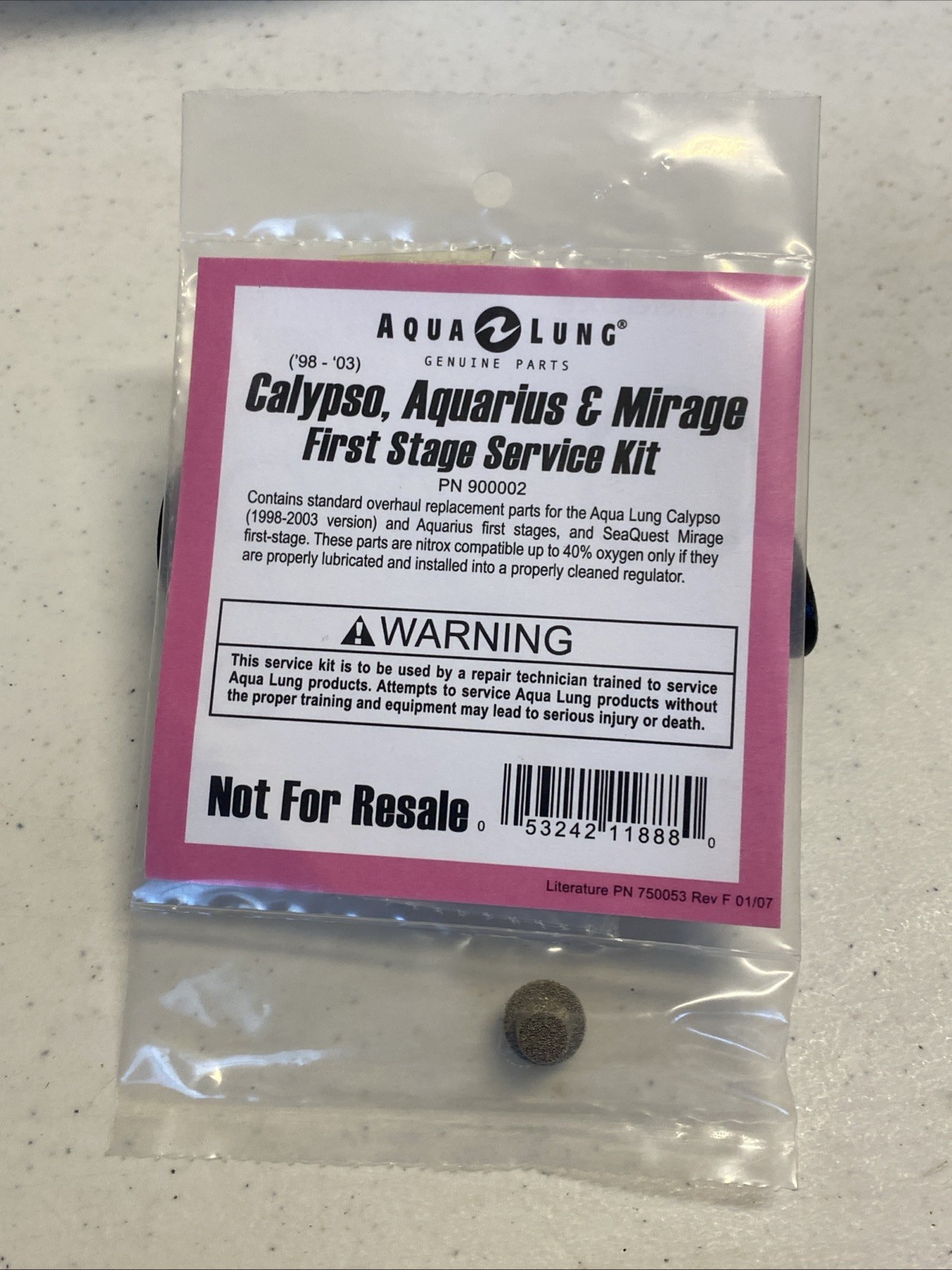 AQUA LUNG CALYPSO, AQUARIUS & MIRAGE FIRST-STAGE SERVICE KIT - NEW OLD STOCK!
