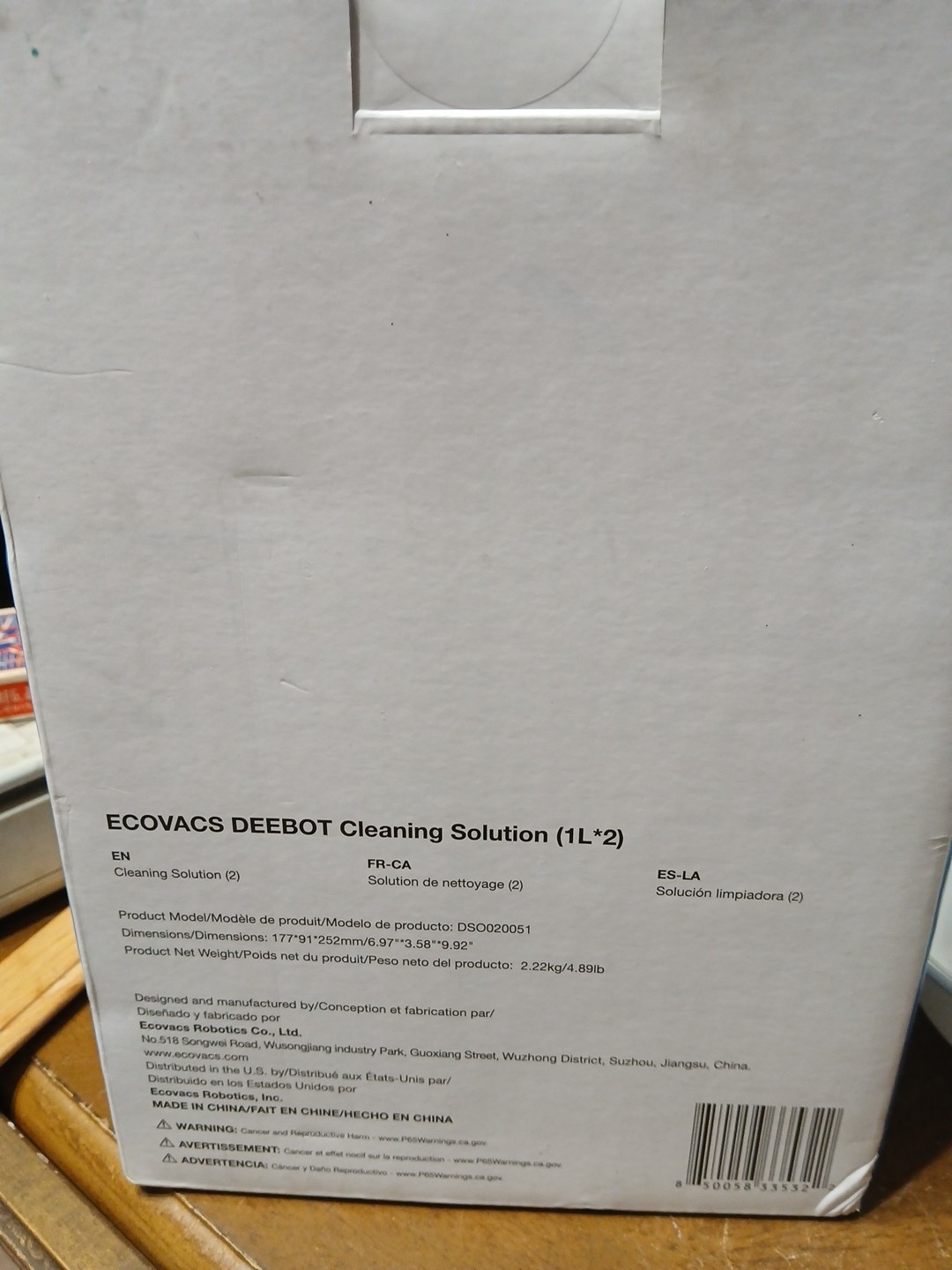 2L ECOVACS Multi-Surface Floor Cleaning Solution, Compatible DEEBOT T 30 X1 X2++