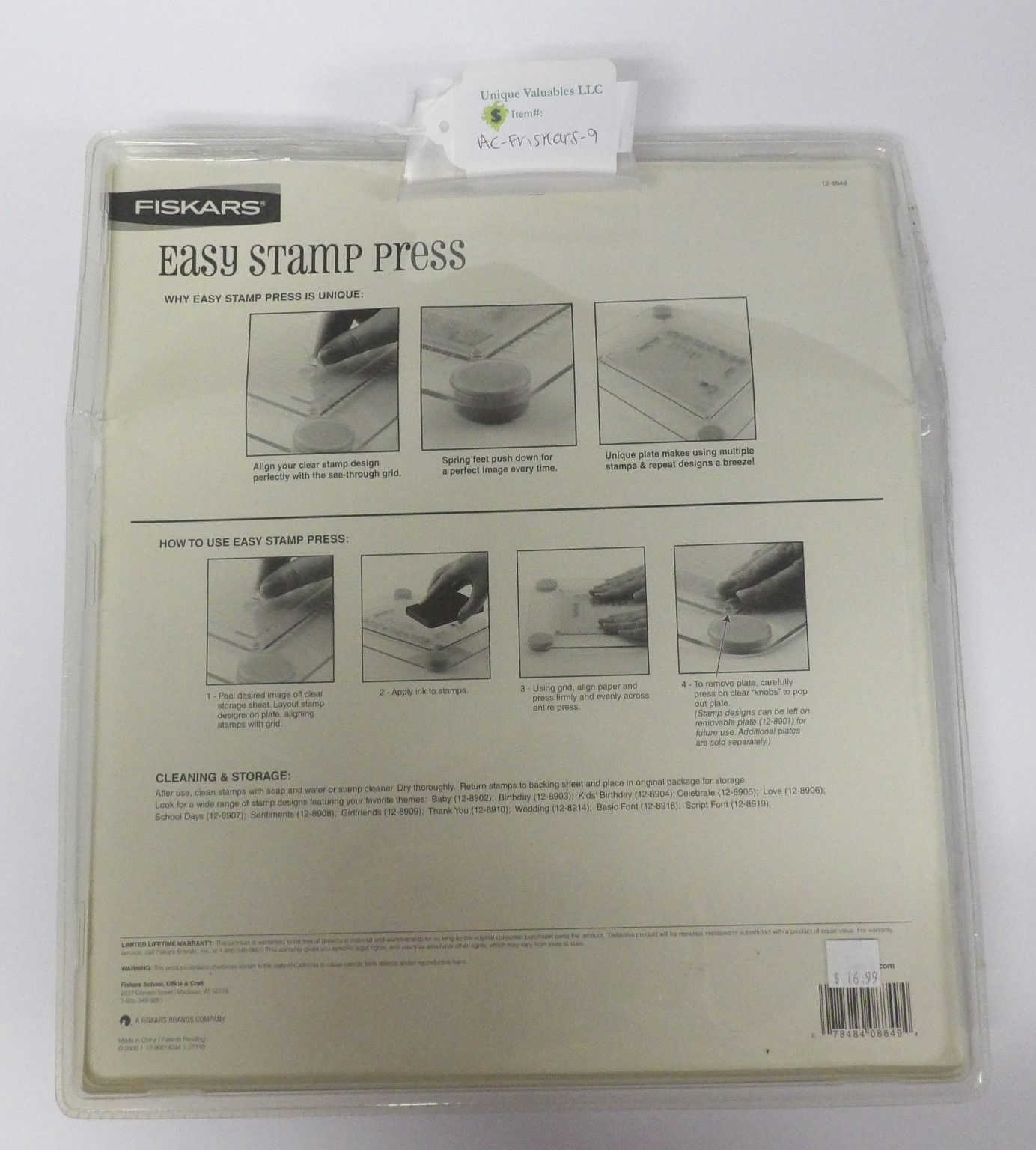 FISKARS Easy Stamp Press 6x8in Layout Spring Feet