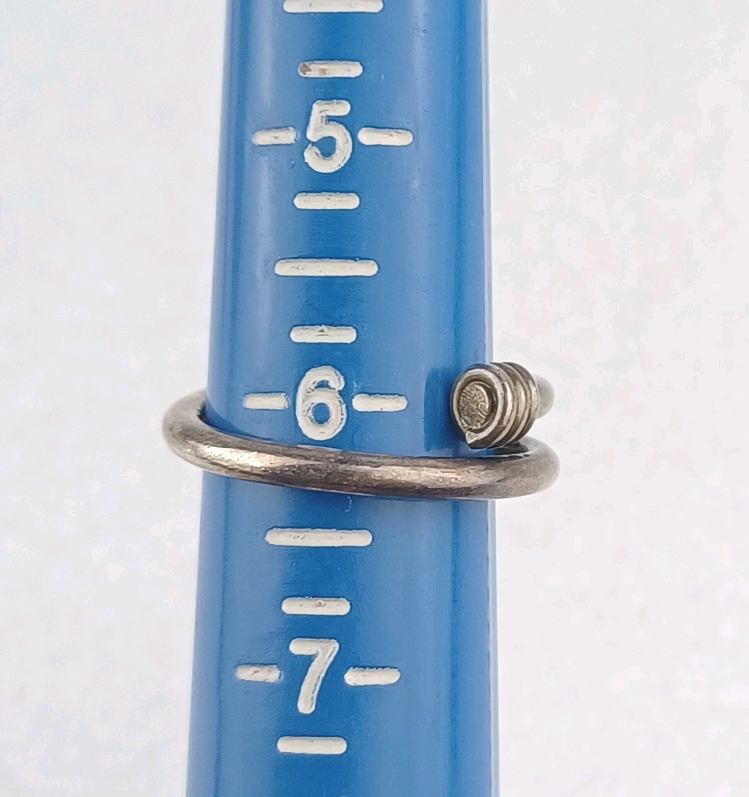 925 Silver Coiled Ends Artisan Ring Size 6