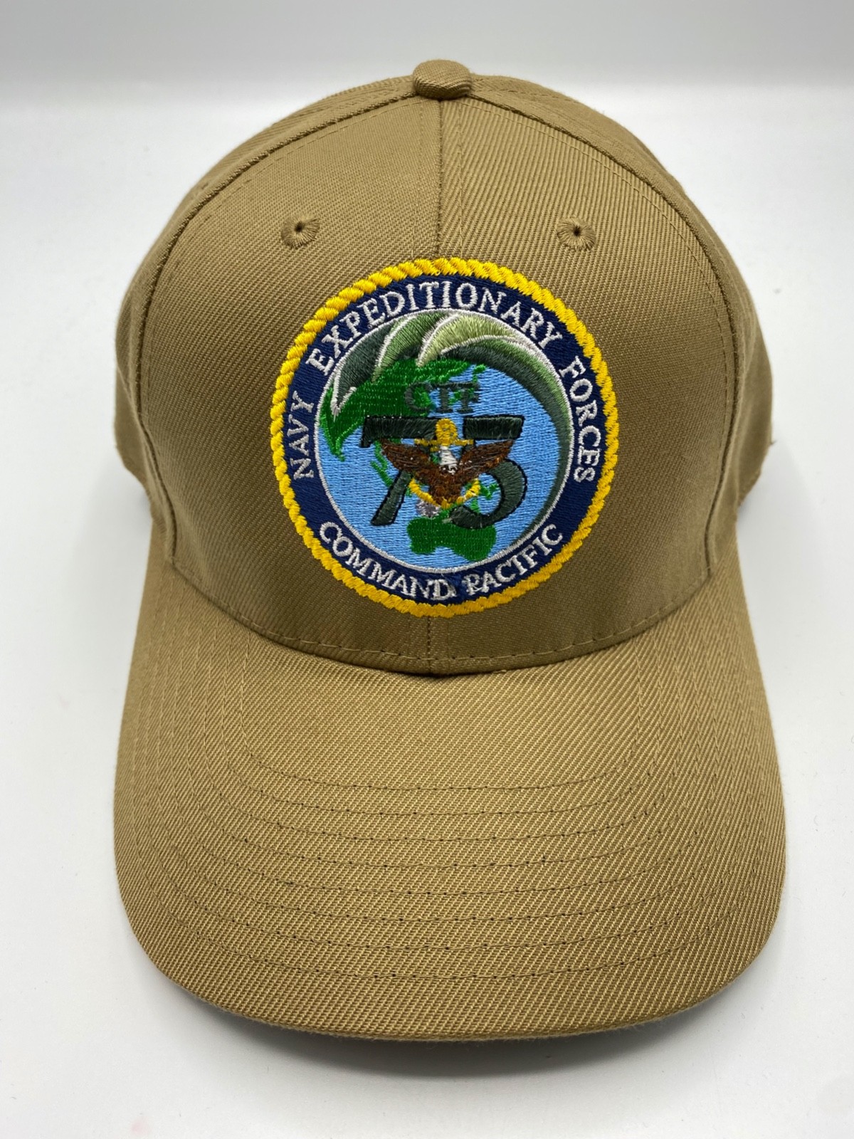 The Corps Navy Expeditionary Forces CTF 75 Beige Baseball Cap Hat One Size