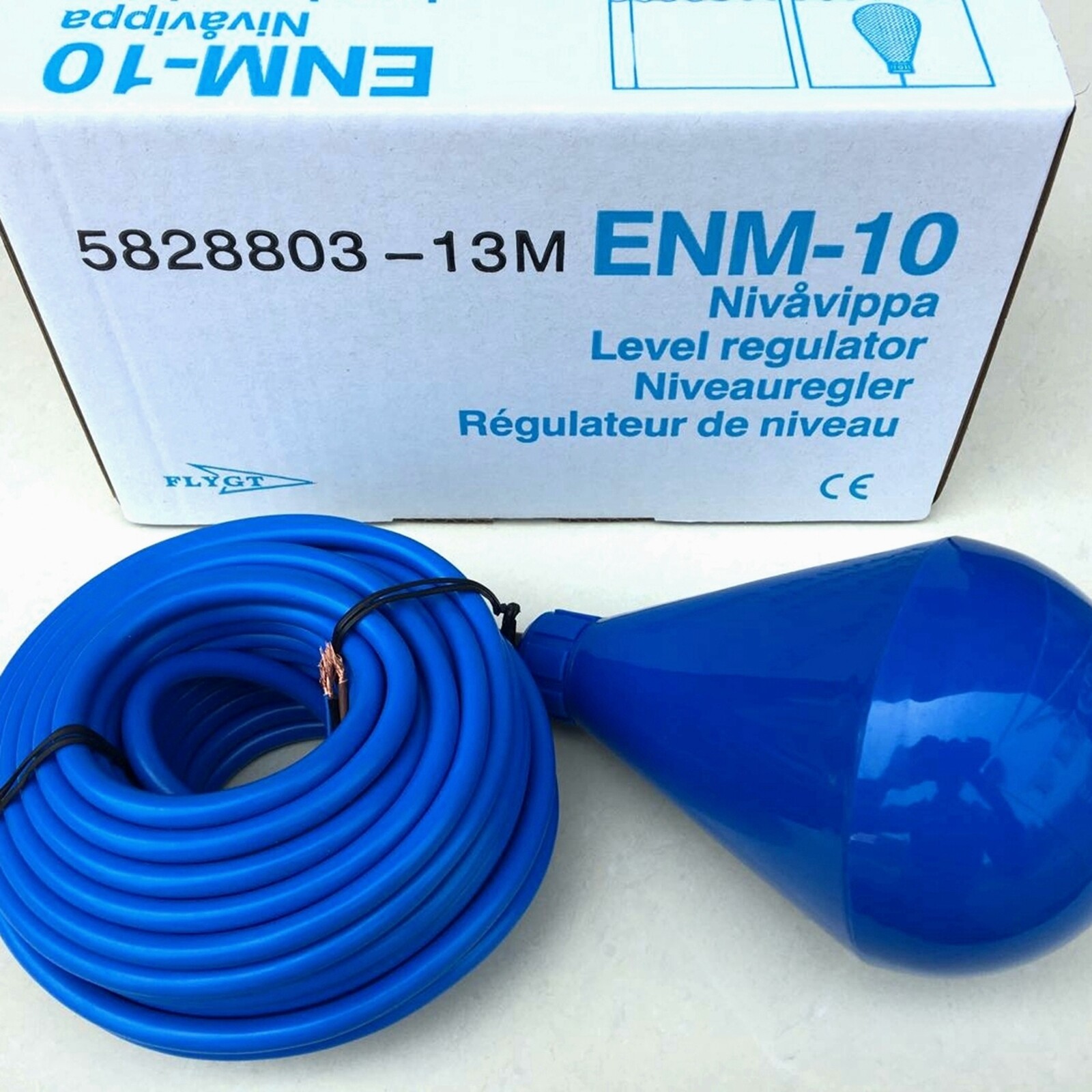 New FLYGT ENM-10 Level Switch 13M Blue Bulb Type Water Level Controller Float