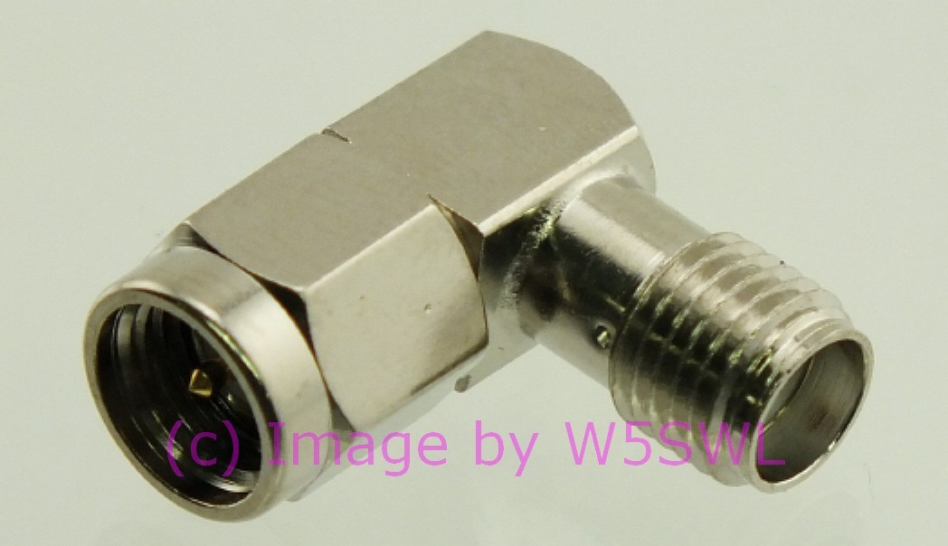 Premium W5SWL Series SMA Male to Female Connector Adapter 90 Deg Right Angle
