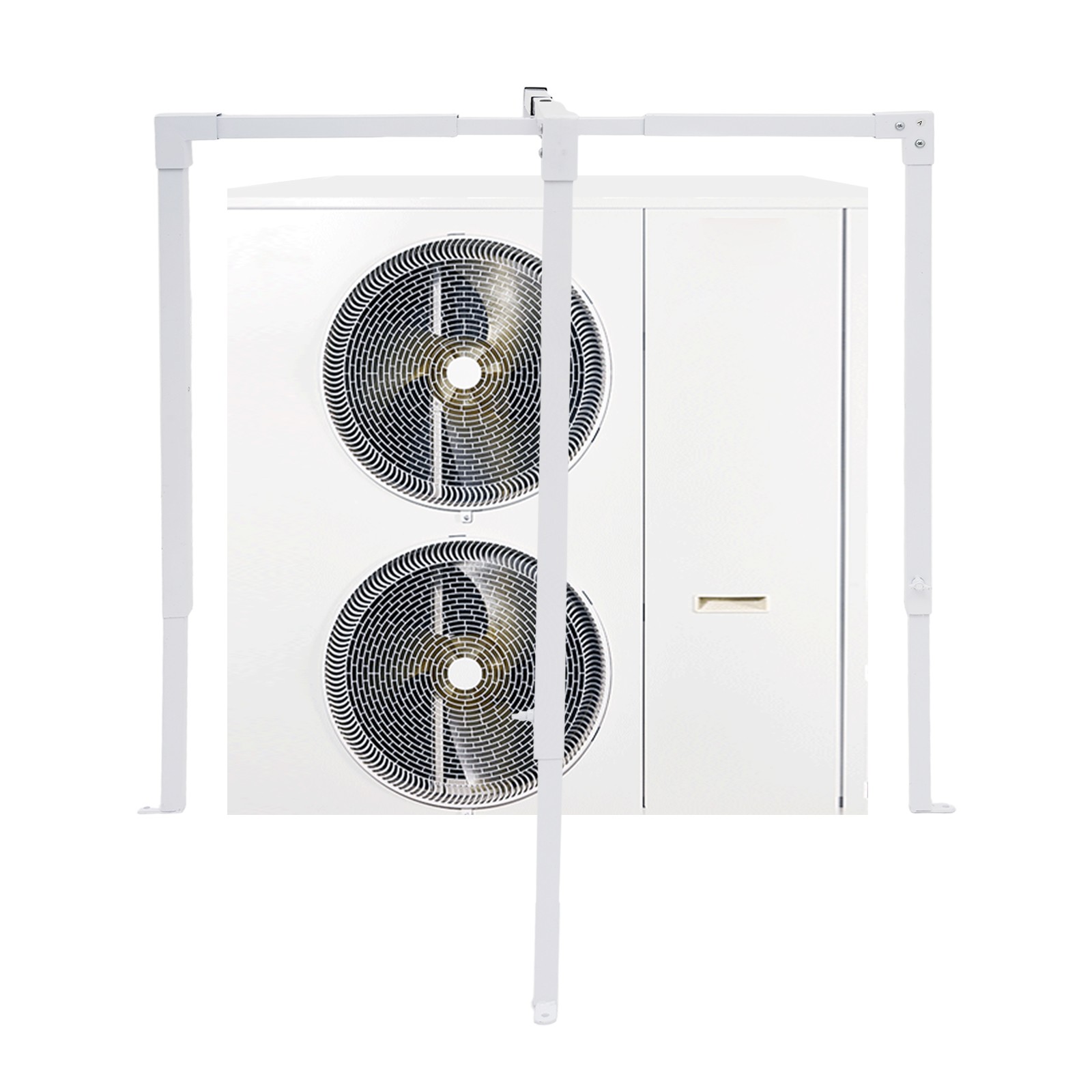 AC Security Cage Air Conditioner Cage Adjustable Air Conditioner Cage White