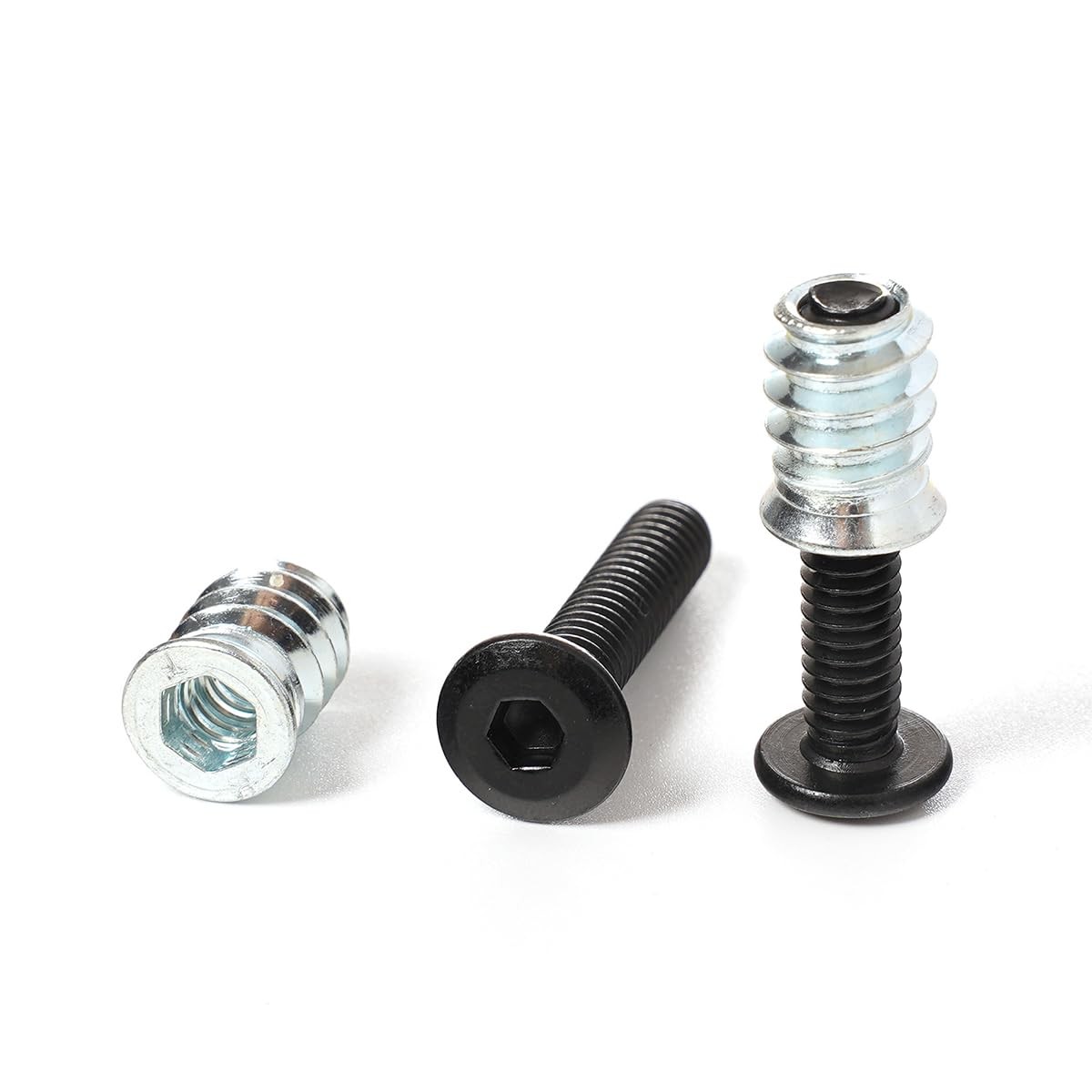 30 Sets 1/4-20 Threaded Inserts and Bolts Kit for Woodworking Wood Inserts an...