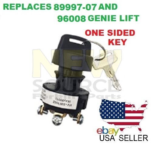 89997-07 8999707 HONEYWELL  KEY LOCK SWITCH REPLACEMENT  ON-OFF-ON  6 PINS CC007