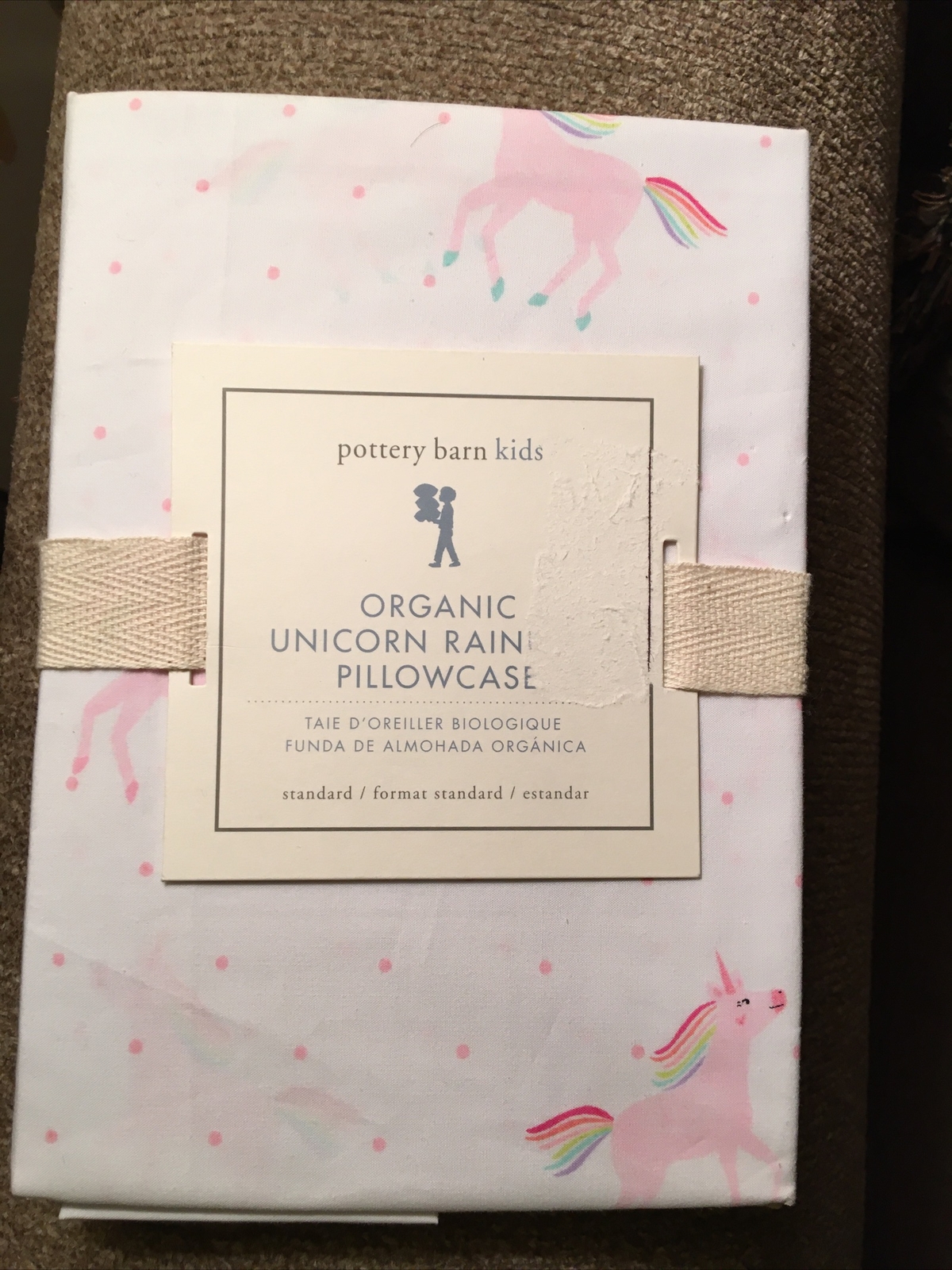 NIP Pottery Barn Kids Unicorn Rainbow Pillowcase (1)