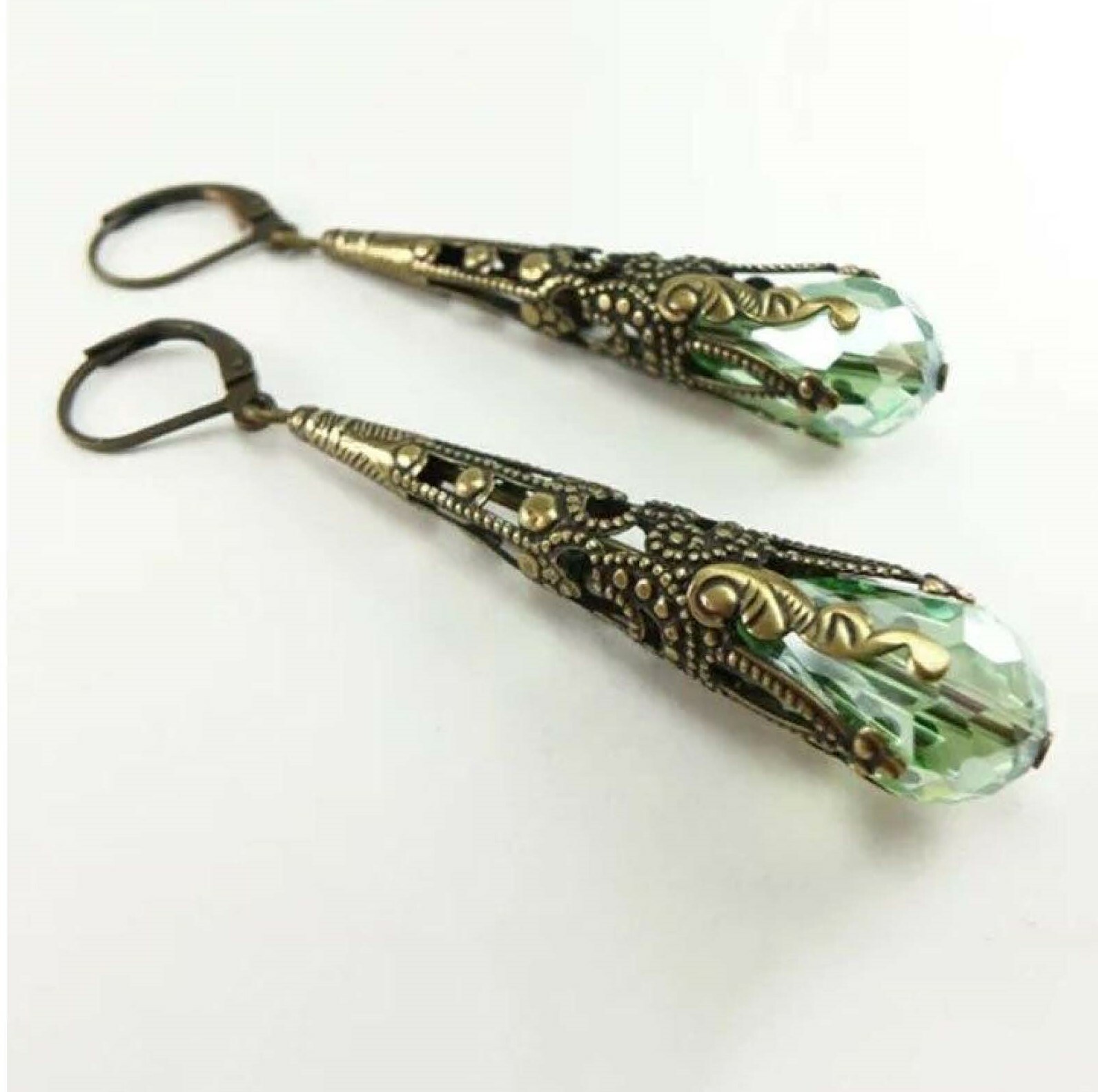 Vintage Style Crystal Water Drop Earrings