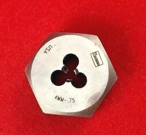 6618 M4 X 0.75 Metric 1" Hex Die Irwin 4MM Carbon Steel USA RH Rethread