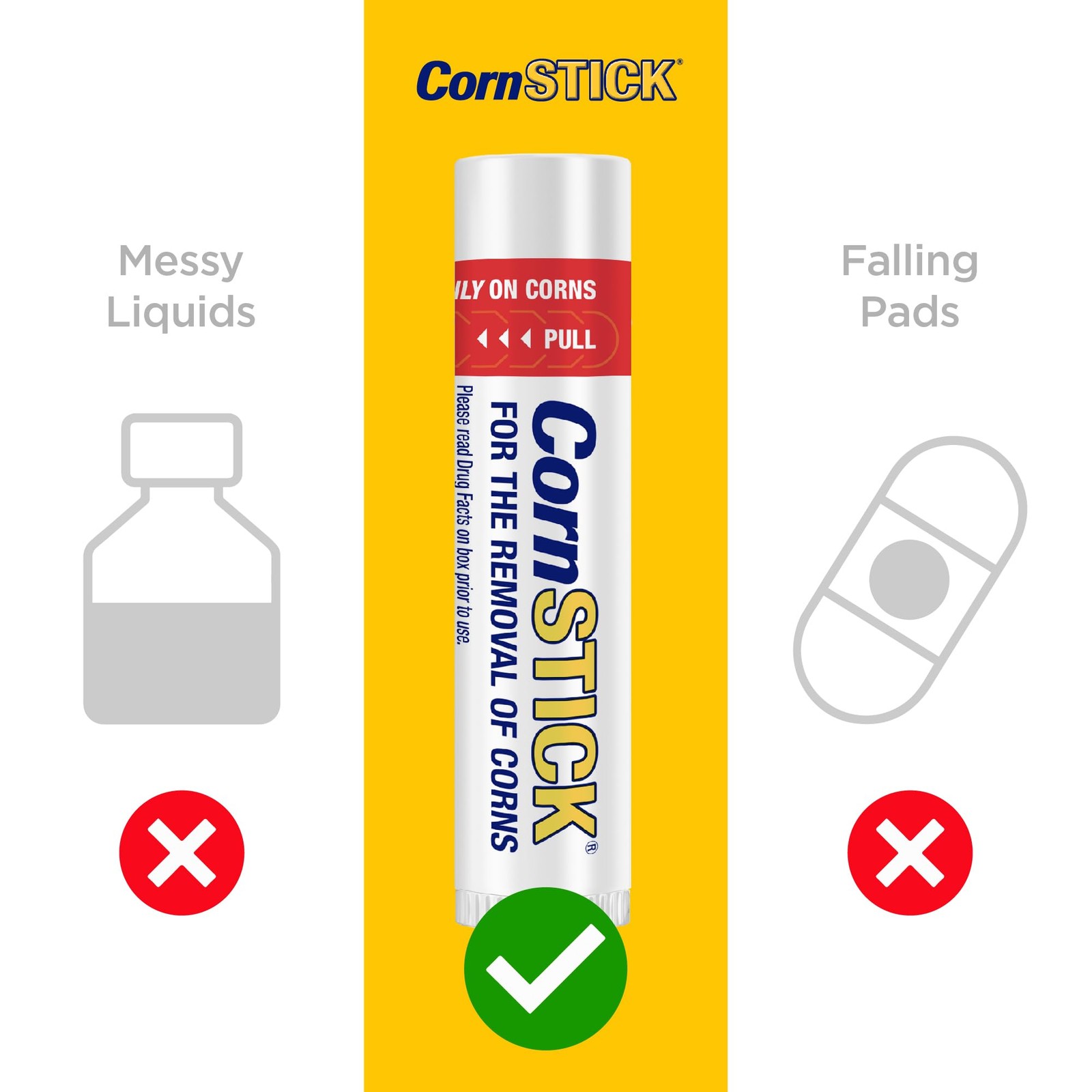 CornStick Maximum Strength Salicylic Acid Solid-Stick 0.2 Ounce (Pack of 1)