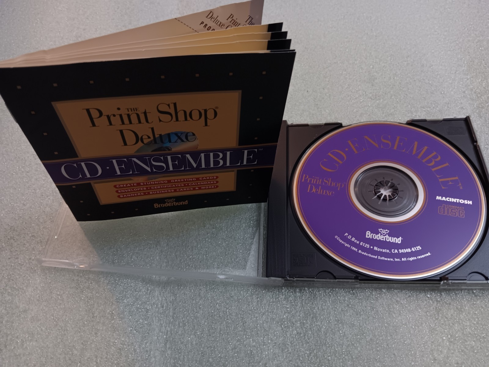 Print Shop Deluxe CD-ENSEMBLE, Create Greeting Cards Envelopes Certificates...