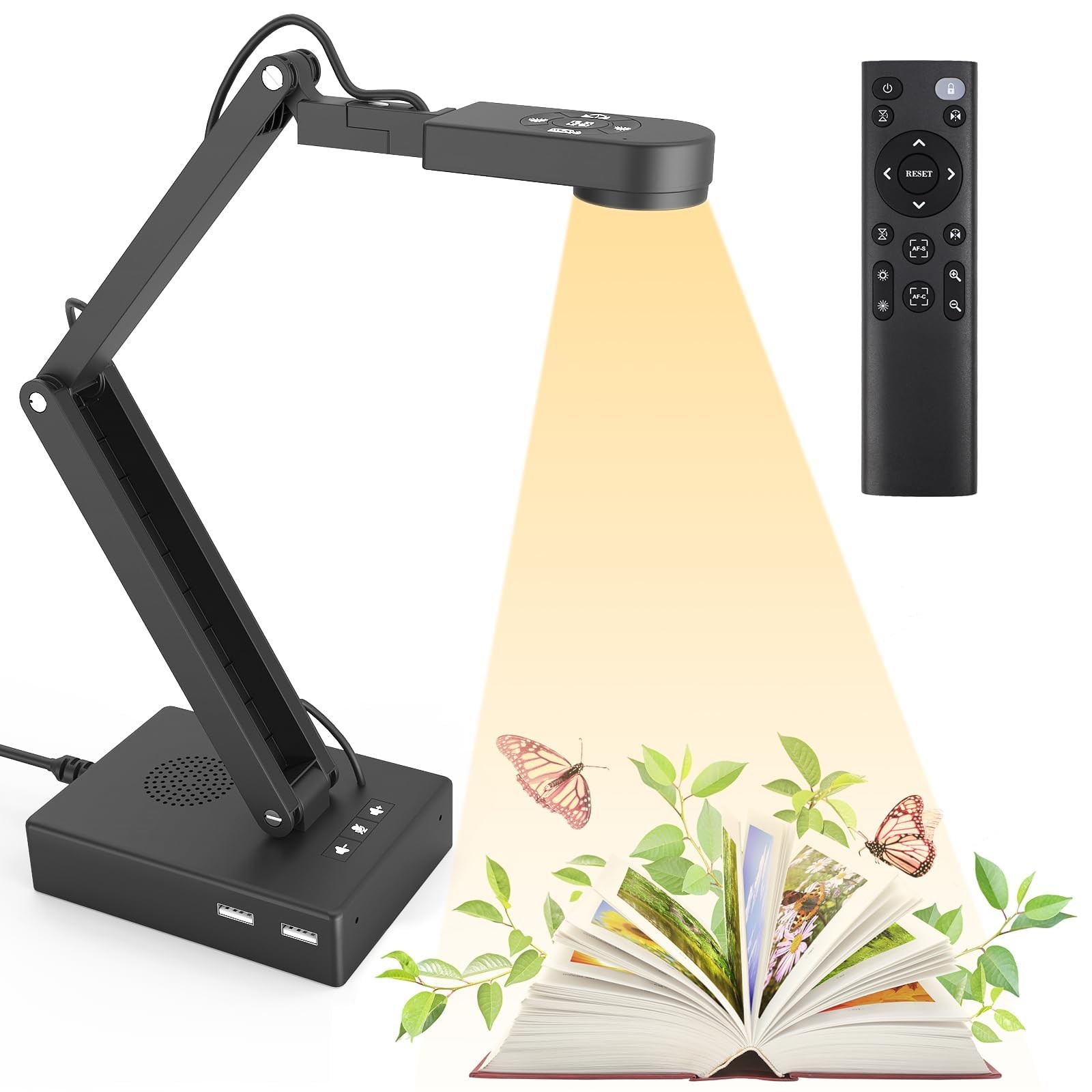 Document for Classroom, USB for Teacher, 12MP & 9X Zoom-in, Move lmage, Mic a...