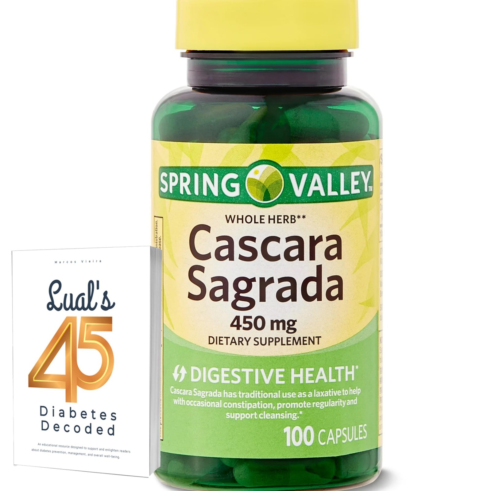 Cascara Sagrada 450mg. Spring Valley Cascara Sagrada 450mg 100 Count, Whole H...