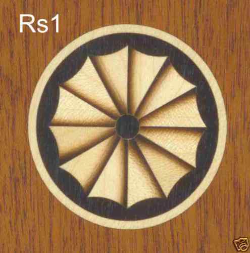 Round Sunburst Inlay Marquetry #RS1 3" or 2", VENEER WOODWORKING REQUIRED