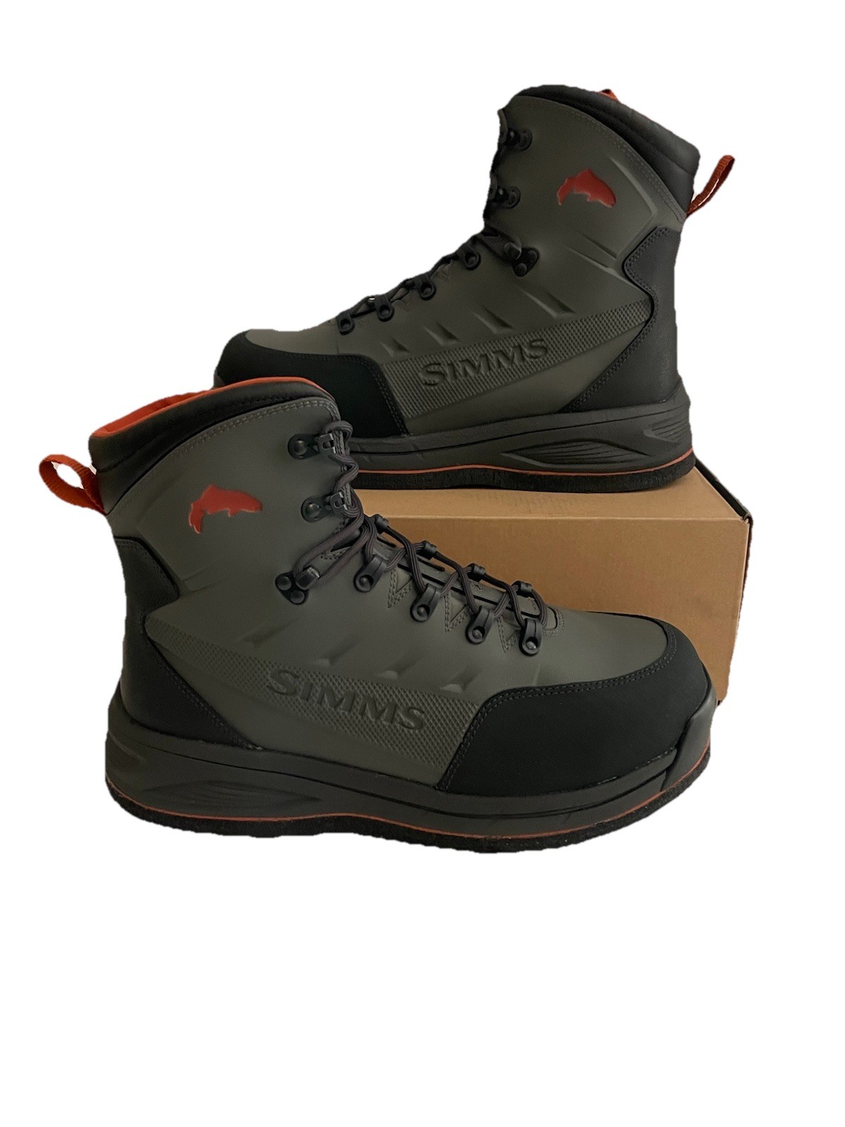 Simms Men's Freestone Wading Boots Felt Size 14 Gunmetal Gray Fly Fishing NIB