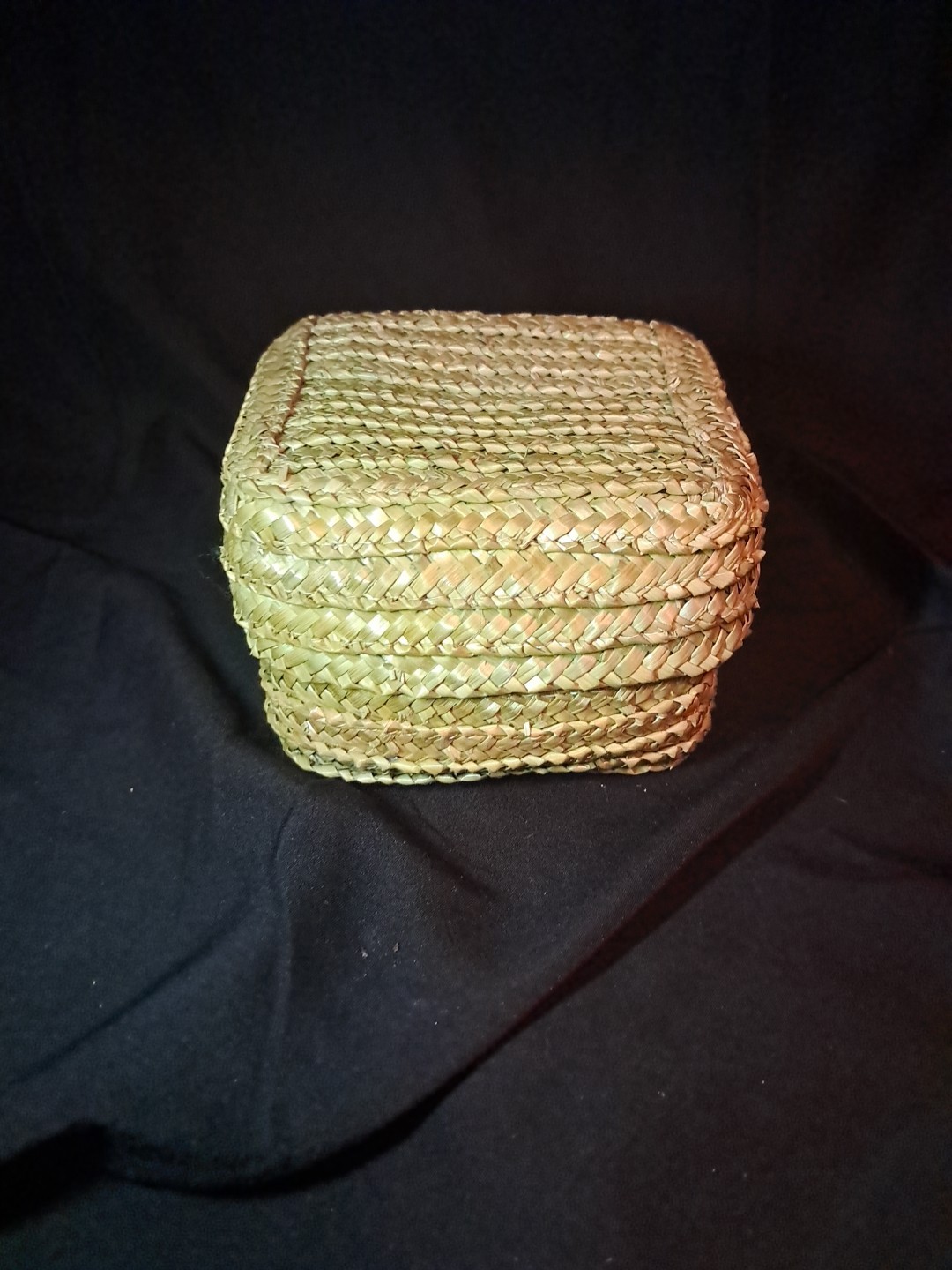 woven trinket box With Lid Square
