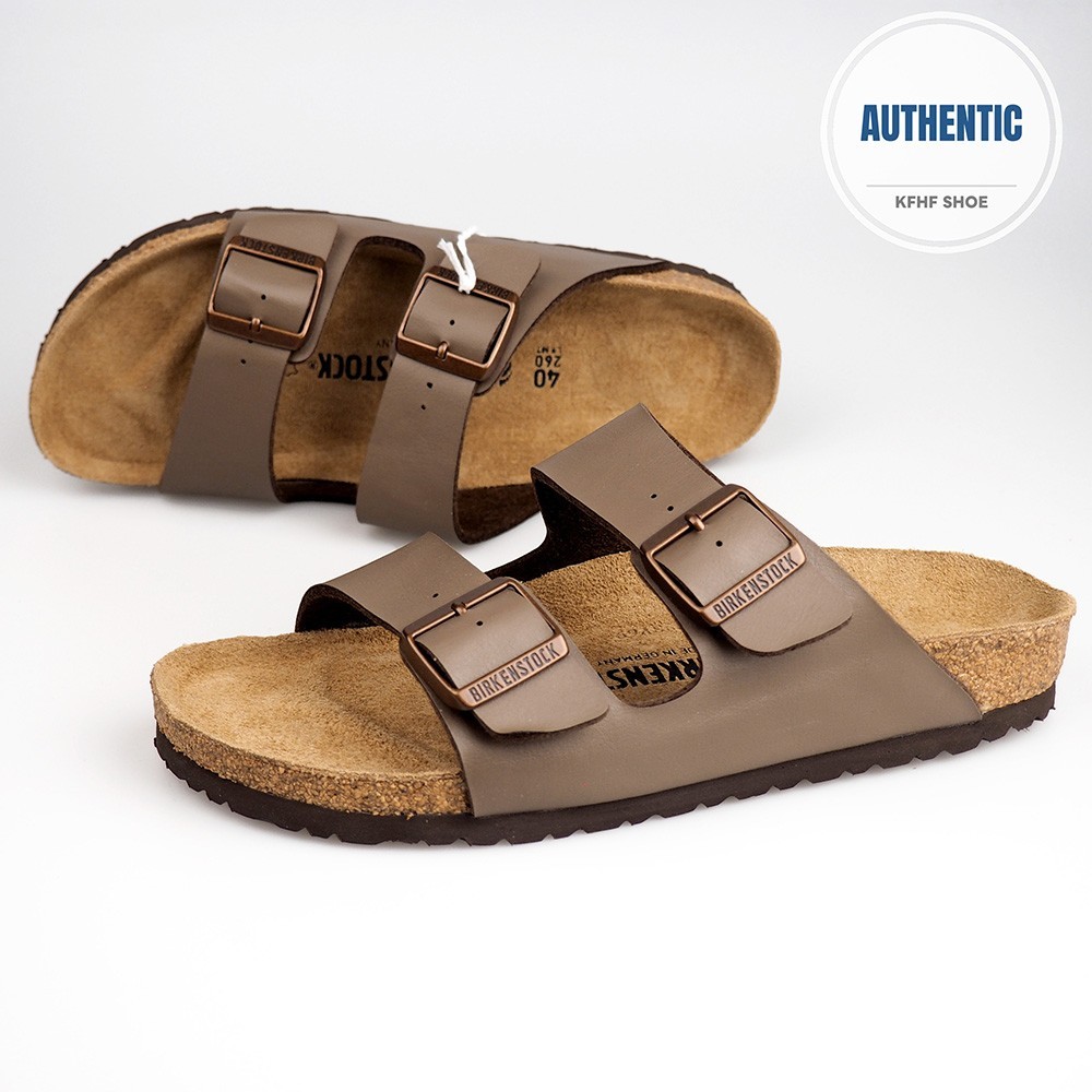 Free Shipping Birkenstock Arizona Birkibuc in Mocha Leather Shoes Unisex Sandals